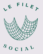 Logo Le Filet Social, imagé par un filet de pêche vert